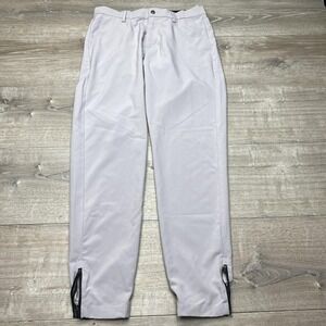 Avalon‎ Golf Jogger Pants Mens 32 Gray Woven Stretch Zip Ankle Pockets Golf